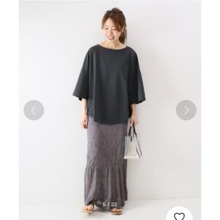 スピックアンドスパン(Spick & Span)のSpick & Span 【ミニ裏毛ビックTシャツ】(Tシャツ(半袖/袖なし))