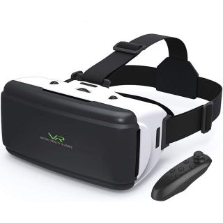 3D VRゴーグル VRコントローラー付き ホワイト(その他)