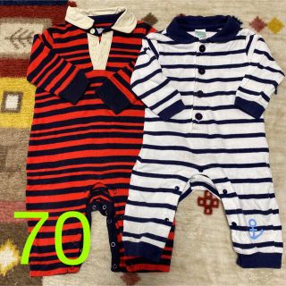 ベビーギャップ(babyGAP)のロンパース 2枚セット 70(ロンパース)