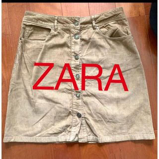 ザラ(ZARA)のザラ　コーデュロイ　スカート(ひざ丈スカート)