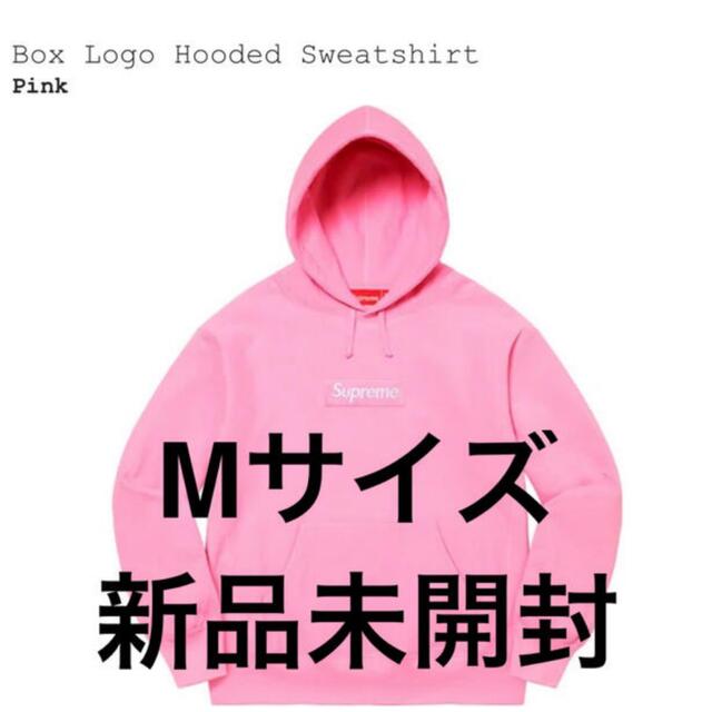 Supreme Box Logo Hooded pink Mサイズ　新品未開封