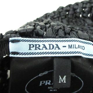 PRADA - プラダ ハット M美品 - 黒×白 ビスコースの通販 by ブラン