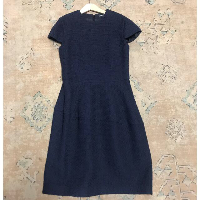 ヨーコチャン 美品 yoko chan ツイード ワンピース 36 ネイビー www
