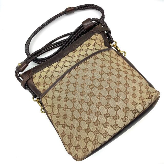 Gucci - 鑑定済❤️ GUCCI グッチ GGキャンバス ショルダーバッグ