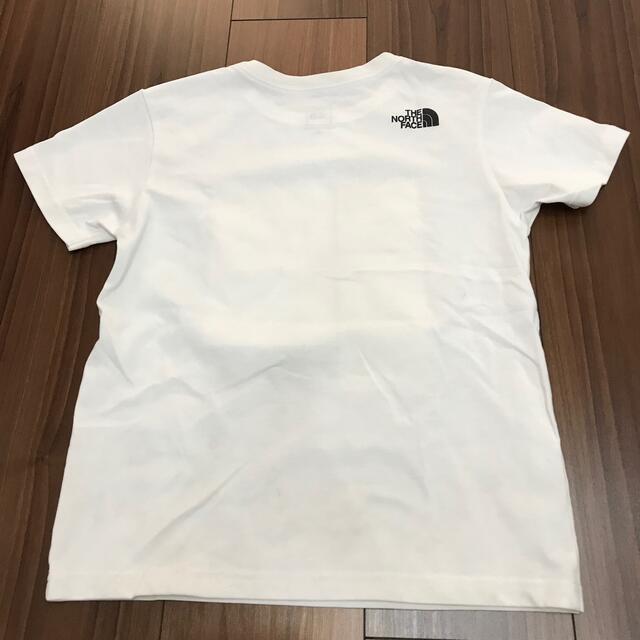 THE NORTH FACE(ザノースフェイス)のノースフェイス Tシャツ 140 白 キッズ キッズ/ベビー/マタニティのキッズ服男の子用(90cm~)(Tシャツ/カットソー)の商品写真