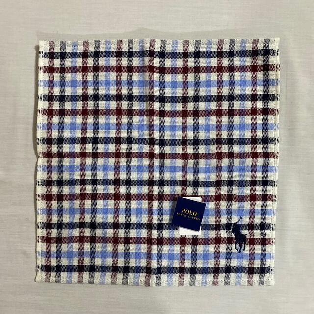 POLO RALPH LAUREN(ポロラルフローレン)のポロ　ラルフローレン　ガーゼタオルハンカチ　未使用品　ポニー刺繍　#1570 メンズのファッション小物(ハンカチ/ポケットチーフ)の商品写真