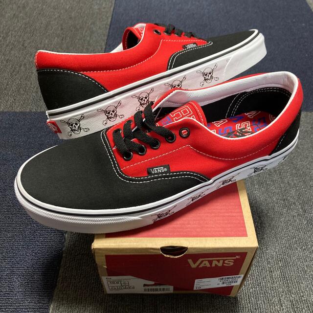 28cm新品レア VANS バンズ Era スカル パイレーツ 赤黒 28cm ヴァンズ