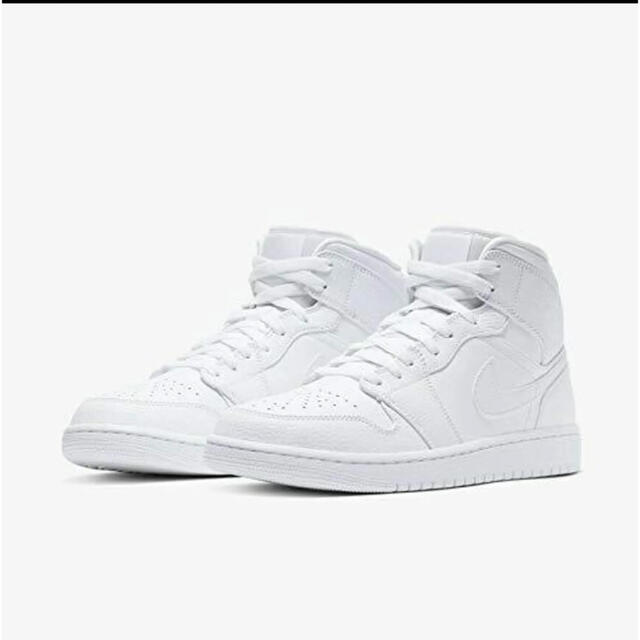 Nike Air Jordan 1 Mid Triple White レア