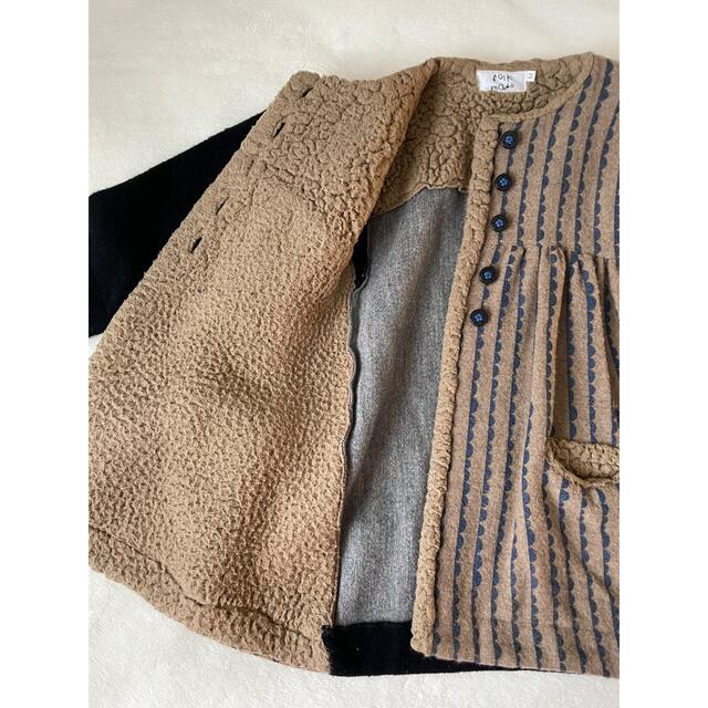 こども ビームス(コドモビームス)のfolkmade フォークメイド　なみなみコート キッズ/ベビー/マタニティのキッズ服女の子用(90cm~)(コート)の商品写真