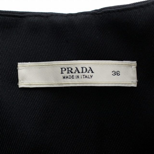 PRADA(プラダ)のプラダ ハイウエストスカート ミニ丈 シルク イタリア製 36 XS 黒 レディースのスカート(ミニスカート)の商品写真