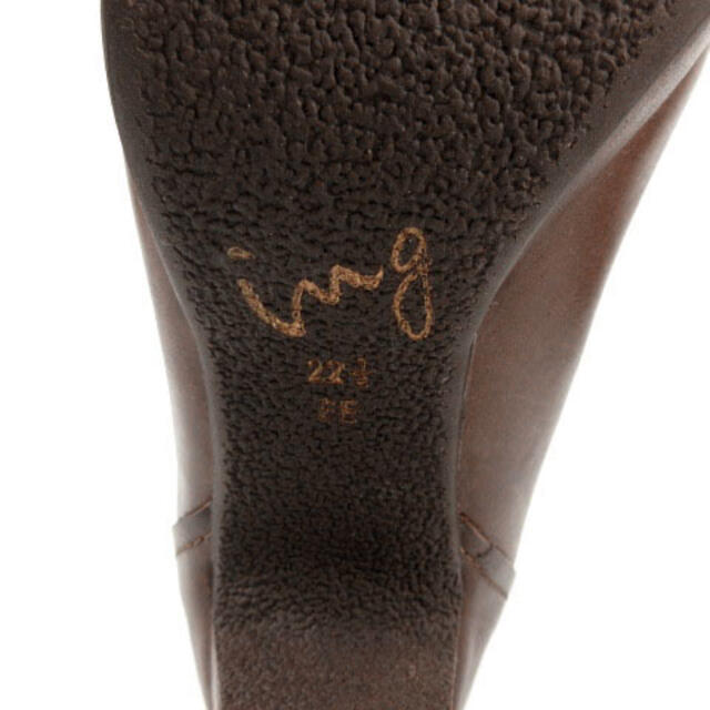 ing(イング)のイング ing ブーツ ショートブーツ 切替え ベルト 茶 22.5 EE レディースの靴/シューズ(ハイヒール/パンプス)の商品写真