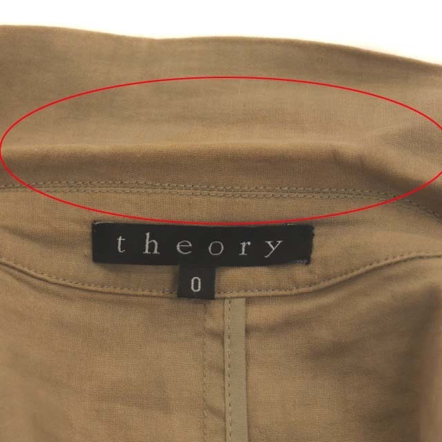 theory - セオリー リネン1Bジャケット テーラード ロールアップ 0 ブラウンベージュの通販 by ベクトル ラクマ店｜セオリーならラクマ