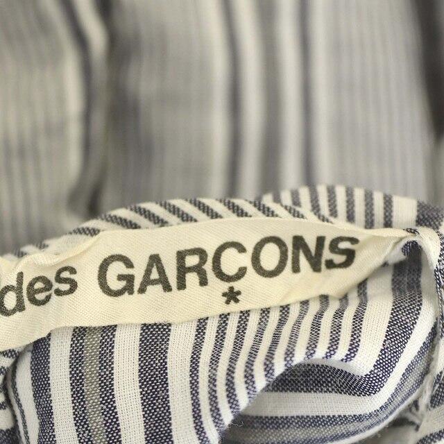 COMME des GARCONS(コムデギャルソン)のコムデギャルソン 80s ヴィンテージ ストライプ ワンピース 長袖 ロング 白 レディースのワンピース(ロングワンピース/マキシワンピース)の商品写真