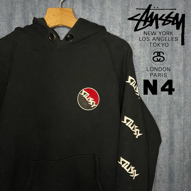 stussy ステューシー スウェット グランジ old ダメージ 紺 赤青タグ