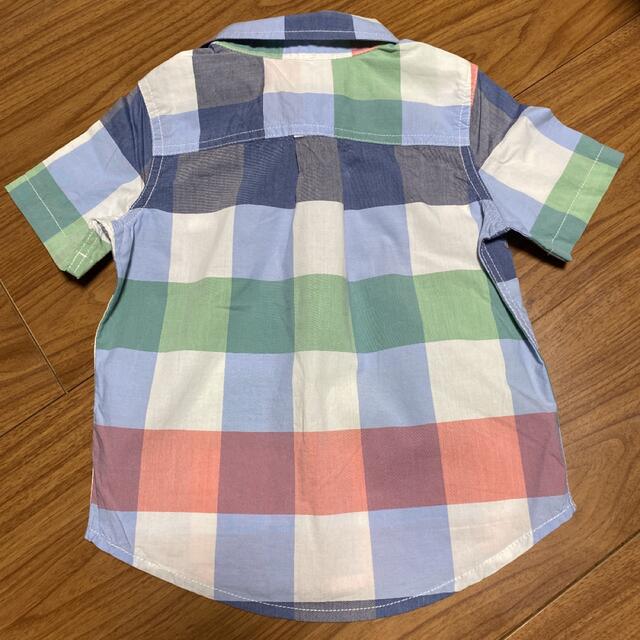 babyGAP(ベビーギャップ)のチェック　半袖シャツ キッズ/ベビー/マタニティのキッズ服男の子用(90cm~)(ブラウス)の商品写真