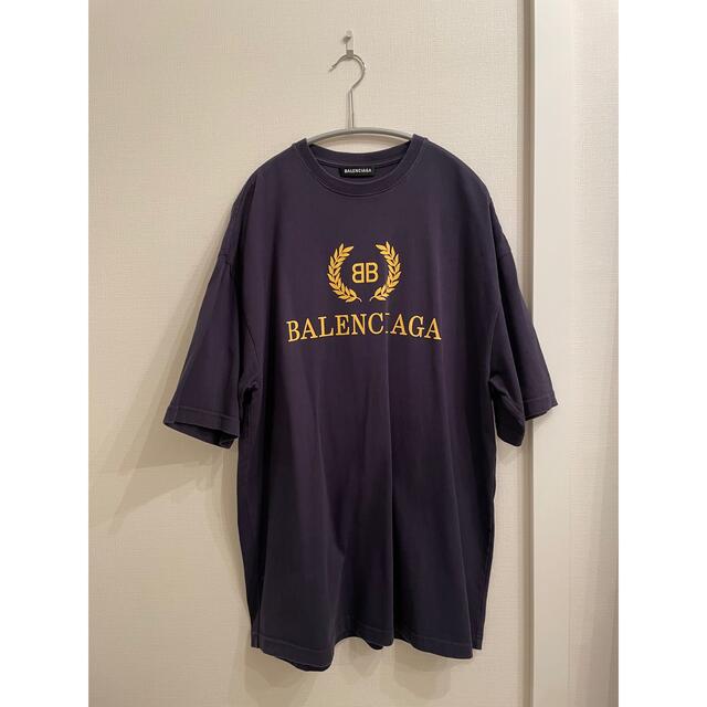 Balenciaga(バレンシアガ)のBALENCIAGA バレンシアガ BBロゴ Tシャツ ネイビー メンズのトップス(Tシャツ/カットソー(半袖/袖なし))の商品写真