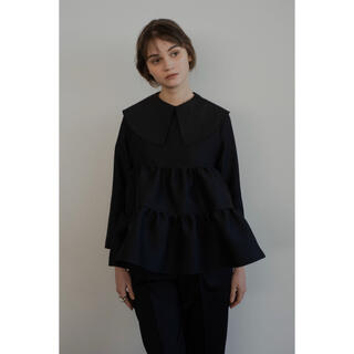 OHGA GATHER BLOUSE ギャザーブラウス ブラックの通販 by はぁと's ...