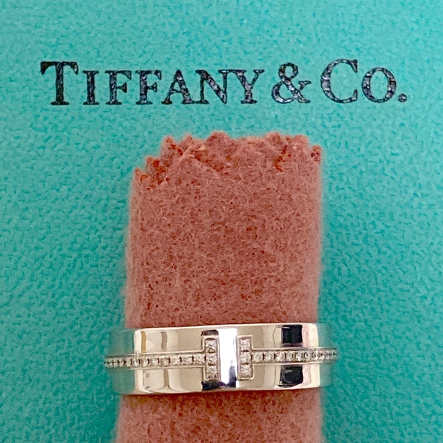 品質満点！ & Tiffany Co. #10.5 18KWG リング ダイヤモンド Tナロー