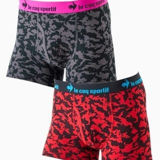 ルコックスポルティフ(le coq sportif)のMサイズ2枚組le coq sportif綿混ソフト前開きありボクサーブリーフ！(ボクサーパンツ)