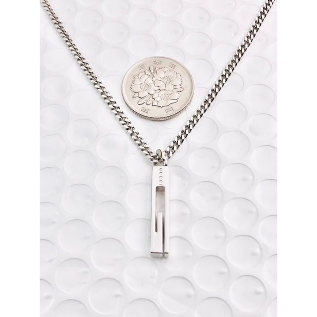 【超美品】GUCCI カットアウトG ネックレス 男女兼用 シルバー925