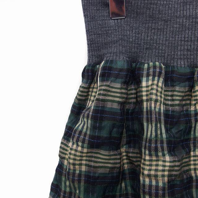 Spick & Span(スピックアンドスパン)のスピック&スパン Spick&Span チェック柄 フレア スカート ミニ 緑 レディースのスカート(ミニスカート)の商品写真