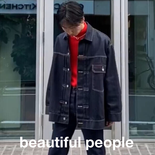 beautiful people(ビューティフルピープル)の新品・未使用 beautiful people セルビッチビッグデニムジャケット メンズのジャケット/アウター(Gジャン/デニムジャケット)の商品写真