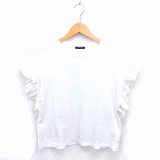 ジャーナルスタンダード(JOURNAL STANDARD)のジャーナルスタンダード カットソー Tシャツ 丸首 フリル 綿 半袖 白(カットソー(半袖/袖なし))