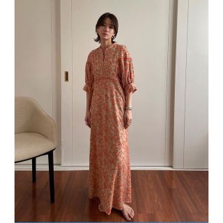 クラネ(CLANE)のCLANE♡FLORET EMBROIDERY ARM ONE PIECE(ロングワンピース/マキシワンピース)