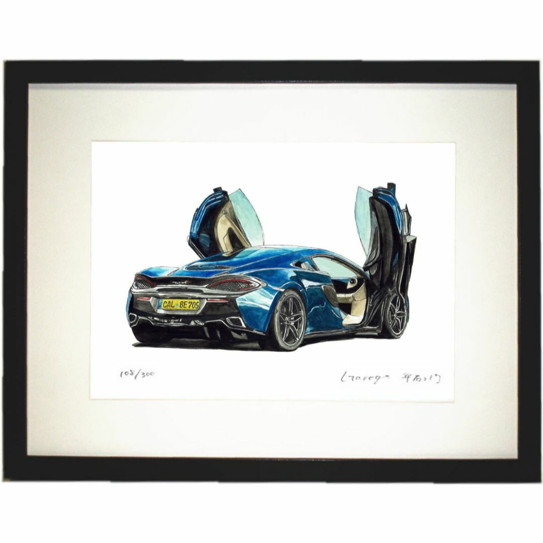正規代理店 Maclaren - GC-615マクラーレン570GT限定版画サイン有額装済作家 F1