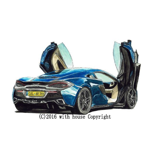 【保存版】 Maclaren - GC-615マクラーレン570GT限定版画サイン有額装済作家 F1