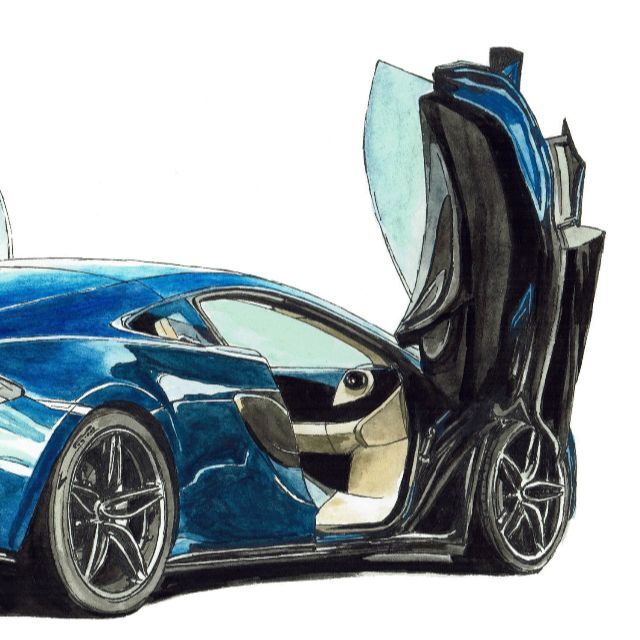 【上品】 Maclaren - GC-615マクラーレン570GT限定版画サイン有額装済作家 F1
