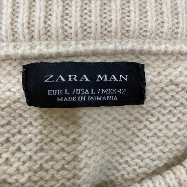 ZARA(ザラ)のZARA 白ニット セーター メンズのトップス(ニット/セーター)の商品写真