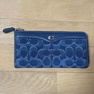 コーチ(COACH)のCOACH 長財布 ジクネチャー デニム ウォレット(財布)