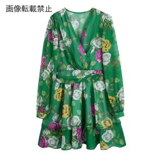 ザラ 花柄ワンピース グリーン カーキ 緑色系 の通販 100点以上 Zaraを買うならラクマ