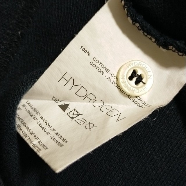 HYDROGEN(ハイドロゲン)のハイドロゲン半袖ポロシャツ　ブラック　ハイビスカス メンズのトップス(ポロシャツ)の商品写真