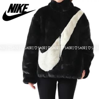 ナイキ(NIKE)のNIKE【新品タグ付】 AS W NSW JKT FAUX FUR BLACK(ブルゾン)