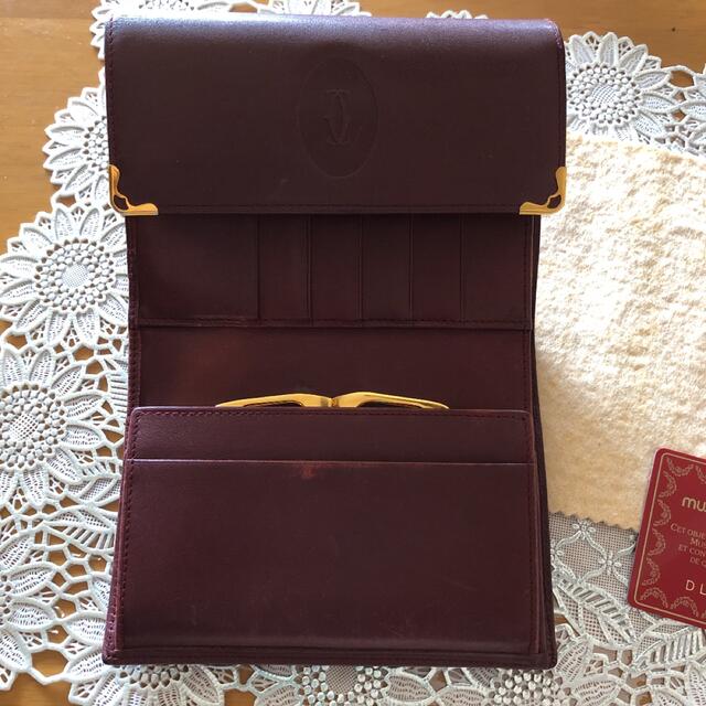 ゴールド Cartier - カルティエ カーフスキン マストライン がま口