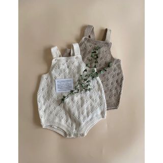 プティマイン(petit main)のmonbebe sukasi knit suit(ロンパース)