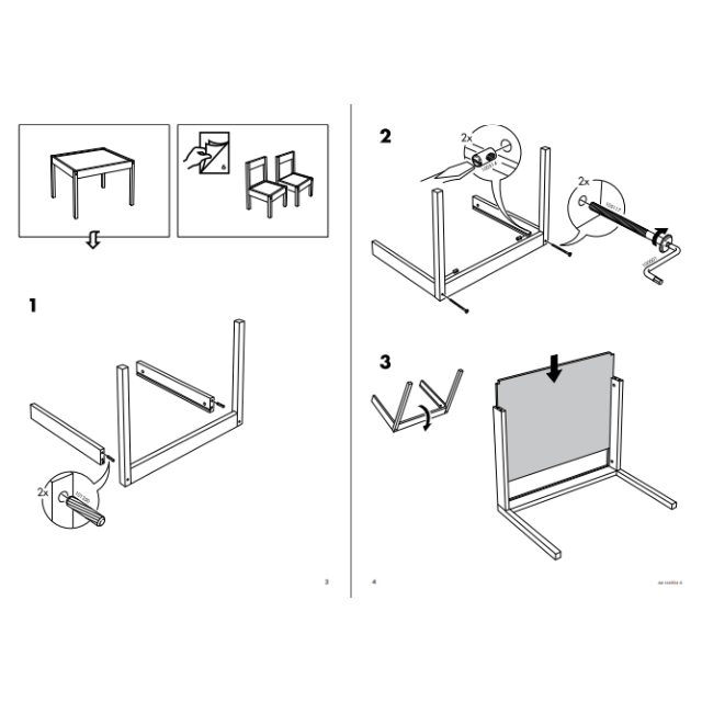 IKEA LÄTT レット キッズテーブル チェア2脚 ホワイトパイン材