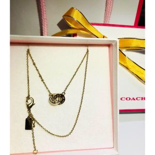 コーチ(COACH)の値下★コーチCOACH ネックレス　新品未使用　プレゼント　カラーゴールド(ネックレス)