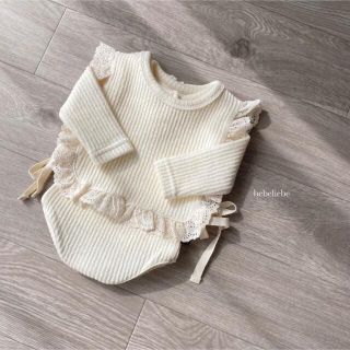 oott bebe lace bib rompers set(ロンパース)