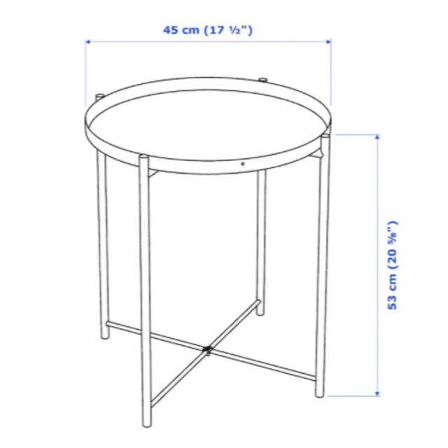 IKEA(イケア)のイケア　ＩＫＥＡ　トレイテーブル　GLADOM グラドム　新品・送料込 インテリア/住まい/日用品の机/テーブル(コーヒーテーブル/サイドテーブル)の商品写真