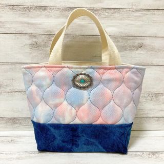 no.94 ハンドメイド ☺︎小さめトートバッグ☺︎モロッカン風キルト(バッグ)