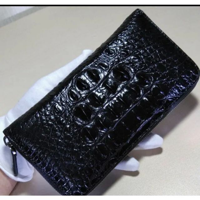 紫 長財布 ワニ革 新品 ブラウンクロコダイル 天然革 高級 ワニ 長財布 ...