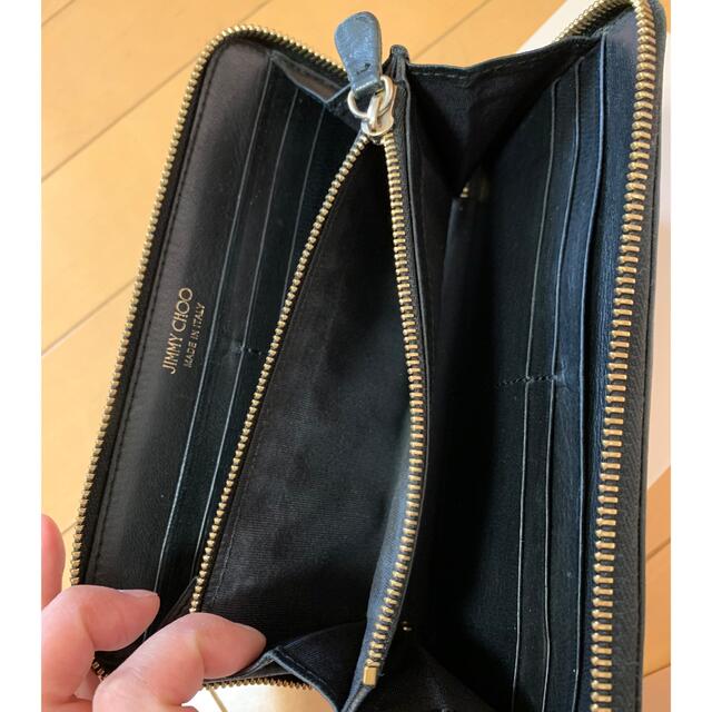 JIMMY CHOO - JIMMY CHOO☆ジミーチュウ 黒レザー長財布 ヒョウ柄