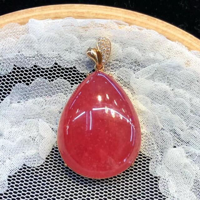天然無処理 氷種 インカローズ ダイヤモンドリングk18 6.8g