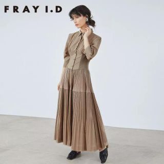 フレイアイディー(FRAY I.D)のフレイアイディー　ランダムプリーツシャツワンピース (ロングワンピース/マキシワンピース)