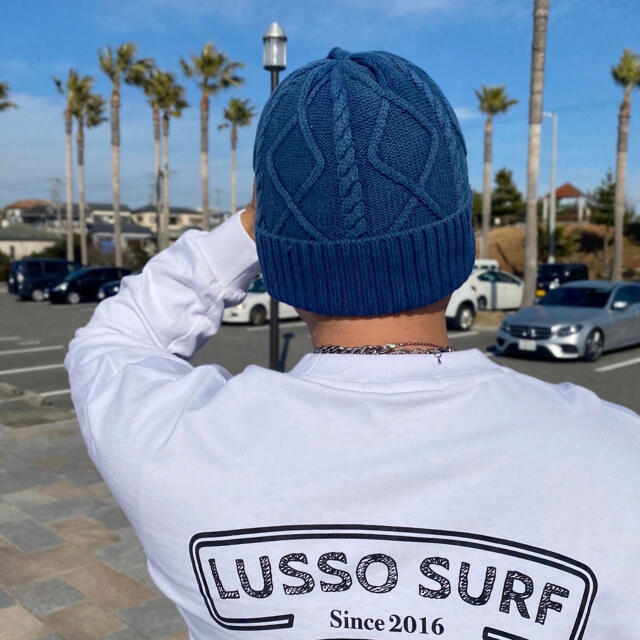 NEW ERA(ニューエラー)のサーフィン女子に　LUSSO SURF ニットキャップ　帽子　インディゴ レディースの帽子(ニット帽/ビーニー)の商品写真