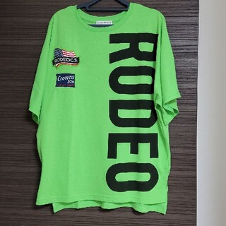 ロデオクラウンズ(RODEO CROWNS)のRODEO CROWNS 　半袖ビッグTシャツ　グリーン　ロゴ　フリー　未着用(Tシャツ(半袖/袖なし))