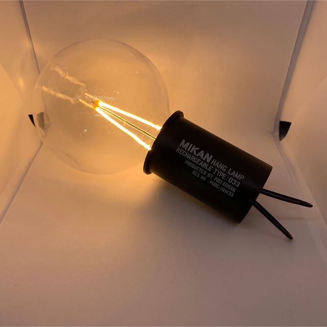 ポストジェネラル× MIKAN  LEDランプ BLACK スポーツ/アウトドアのアウトドア(ライト/ランタン)の商品写真